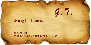 Gungl Tímea névjegykártya